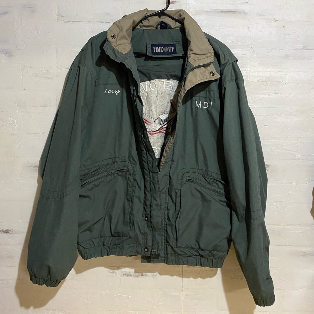 Vintage Airplane Jacket. 1978 MDI Aerovalve jacket in perfect condition.